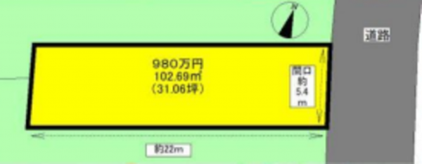 勝浦市勝浦、土地の間取り画像です