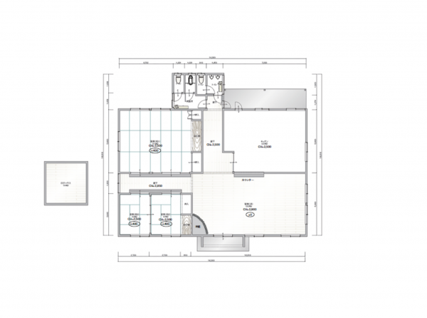 夷隅郡大多喜町横山、収益物件/店舗事務所の間取り画像です