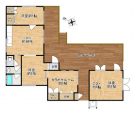 勝浦市上植野、中古一戸建ての間取り画像です
