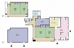 夷隅郡御宿町上布施、中古一戸建ての間取り画像です