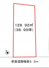 いすみ市大原、土地の間取り画像です