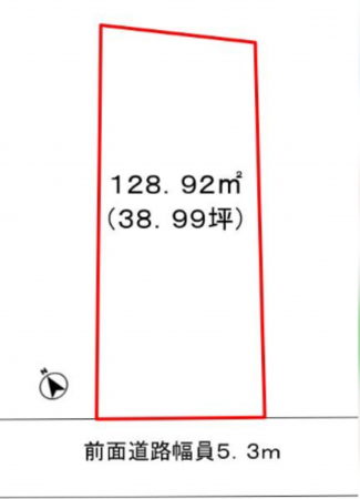 いすみ市大原、土地の間取り画像です