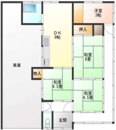 夷隅郡大多喜町柳原、中古一戸建ての間取り画像です