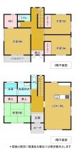 夷隅郡大多喜町船子、中古一戸建ての間取り画像です