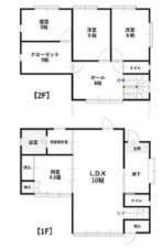 いすみ市岬町、中古一戸建ての間取り画像です