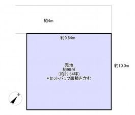 勝浦市墨名、土地の間取り画像です