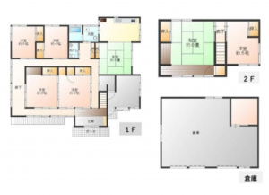 いすみ市長志、中古一戸建ての間取り画像です