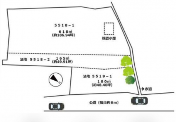 いすみ市大原、土地の間取り画像です