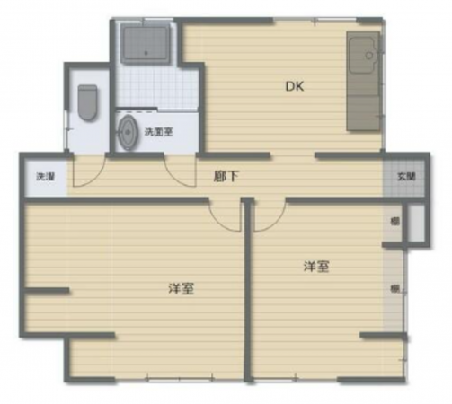 いすみ市岬町、中古一戸建ての間取り画像です