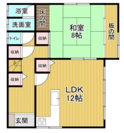 いすみ市大原台、中古一戸建ての間取り画像です