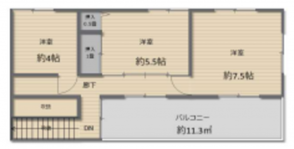 夷隅郡御宿町高山田、中古一戸建ての間取り画像です