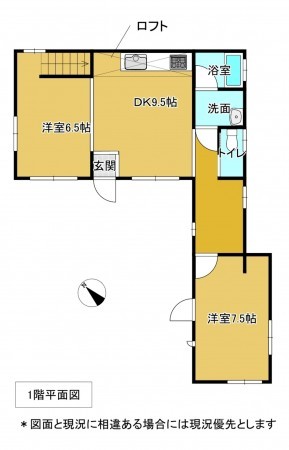 いすみ市岬町、中古一戸建ての間取り画像です