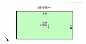 いすみ市岬町、土地の間取り画像です