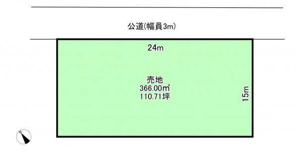 いすみ市岬町、土地の間取り画像です