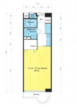 夷隅郡御宿町新町、マンションの間取り画像です