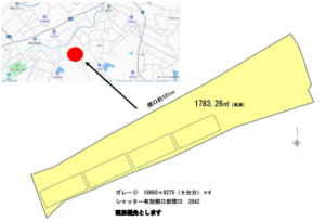 長生郡睦沢町下之郷、土地の間取り画像です