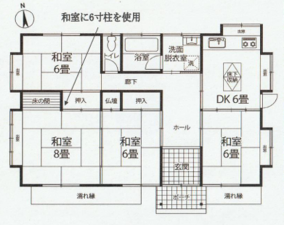 いすみ市若山、中古一戸建ての間取り画像です