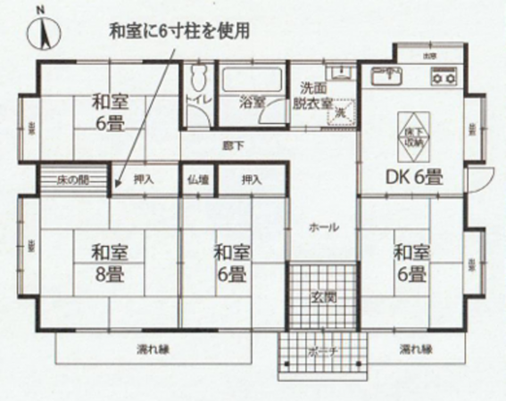 いすみ市若山、中古一戸建ての間取り画像です