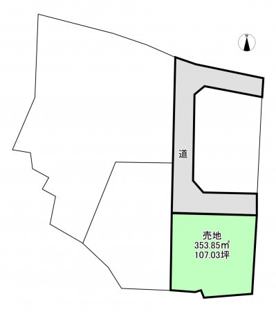 いすみ市苅谷、土地の間取り画像です