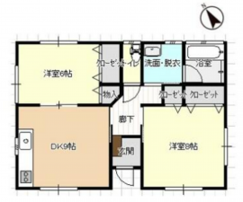 いすみ市引田、中古一戸建ての間取り画像です