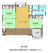 いすみ市若山、中古一戸建ての間取り画像です
