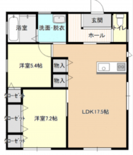 いすみ市岬町、中古一戸建ての間取り画像です