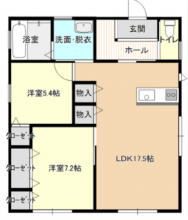 いすみ市岬町、中古一戸建ての間取り画像です