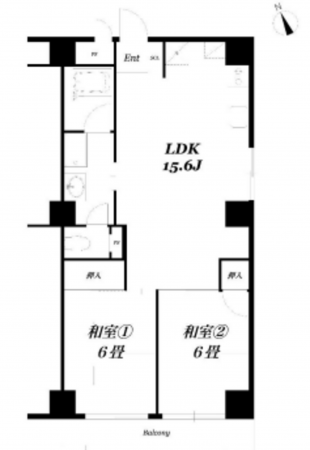 夷隅郡御宿町新町、マンションの間取り画像です