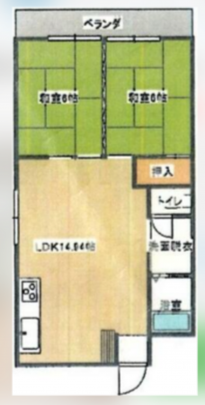 夷隅郡御宿町新町、マンションの間取り画像です