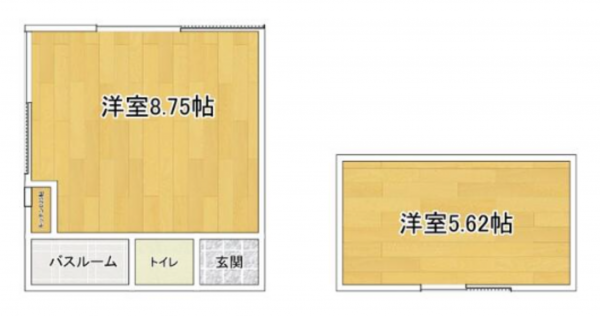 勝浦市中倉、中古一戸建ての間取り画像です