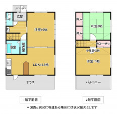 いすみ市岬町、中古一戸建ての間取り画像です
