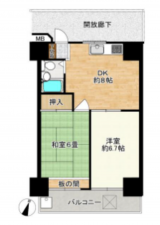 勝浦市沢倉、マンションの間取り画像です