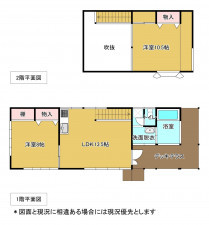 勝浦市吉尾、中古一戸建ての間取り画像です