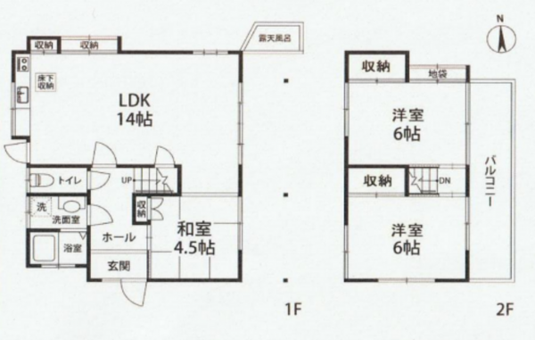いすみ市岩船、中古一戸建ての間取り画像です