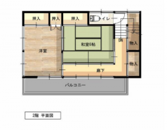 夷隅郡大多喜町上原、中古一戸建ての間取り画像です