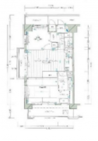 勝浦市部原、マンションの間取り画像です