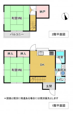 いすみ市岬町、中古一戸建ての間取り画像です