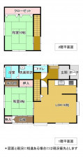 いすみ市岬町、中古一戸建ての間取り画像です