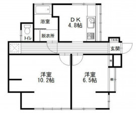 いすみ市岬町、中古一戸建ての間取り画像です