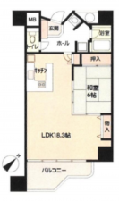 夷隅郡御宿町浜、マンションの間取り画像です