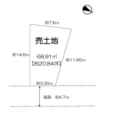 貝塚市、土地の間取り画像です