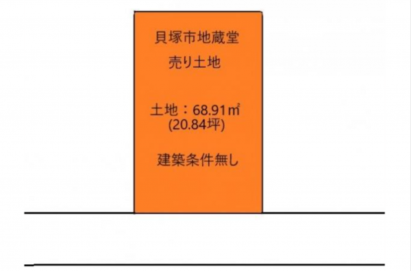 貝塚市、土地の画像です