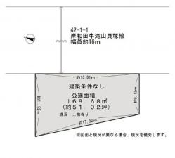 貝塚市三ツ松、土地の間取り画像です