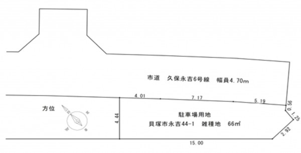 貝塚市永吉、土地の間取り画像です