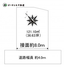 貝塚市津田南町、土地の間取り画像です