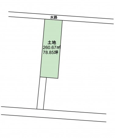 貝塚市半田、土地の間取り画像です