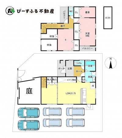 貝塚市東山、中古一戸建ての間取り画像です