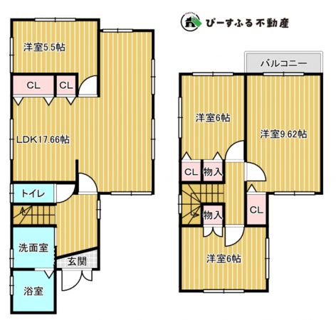 貝塚市橋本、中古一戸建ての間取り画像です