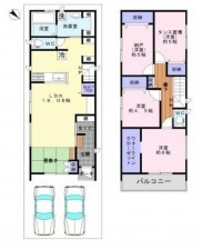 貝塚市南町、中古一戸建ての間取り画像です