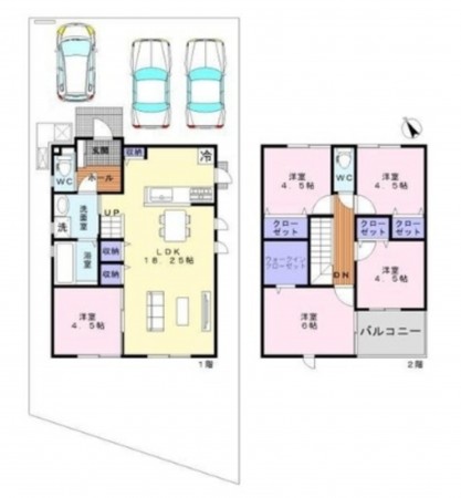 貝塚市澤、中古一戸建ての間取り画像です